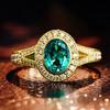 2026 New High-end Light Luxury Noblewoman Ring, Women's  Feeling, Oval Zircon Single  Fashionable Design Zircon