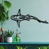 1pc, Minimalist Metal Wall Decoration Crafts, Iron Art Minimalist Line Shark Silhouette Wall Hanging for Bedroom Wall Decoration