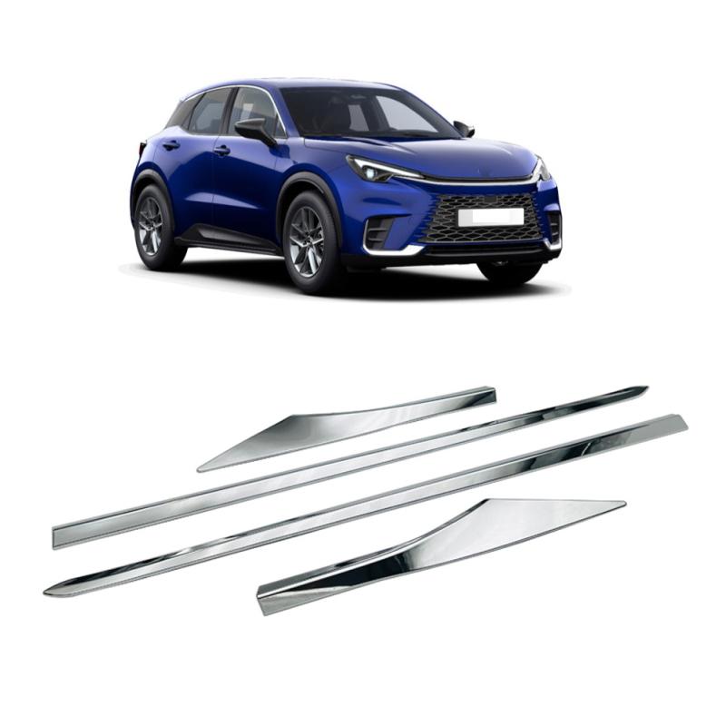 For Lexus LBX 2024 2025 ABS Chrome Side Door Body Molding Line Cover Protector Rear Trunk Lid Tail Gate Trim Car Accessories