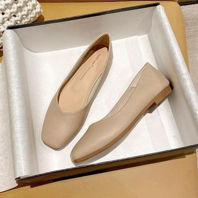 Женские кожаные туфли на плоской подошве 2025 новая осень мягкая подошва универсальные рабочие туфли с юбками Нежный ветер туфли Дуду для женщин