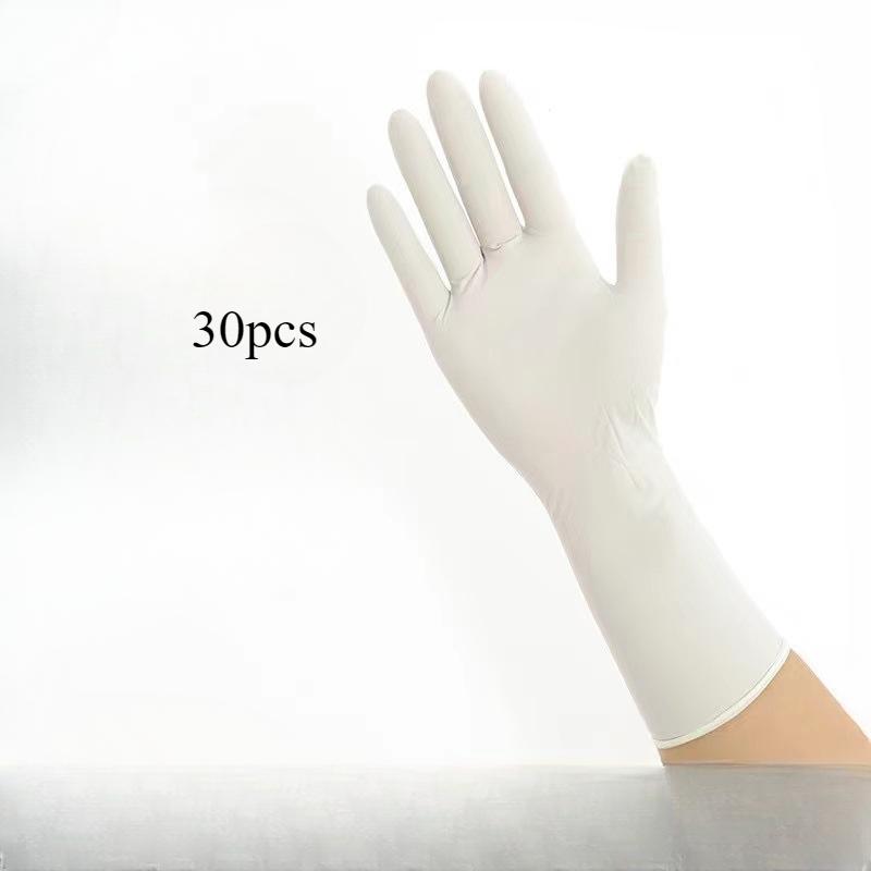 30pcs Disposable Extended Nitrile Dishwashing Gloves for Household Cleaning Kitchen Durable Household Close - Fitting Thin for Dish - Brushing