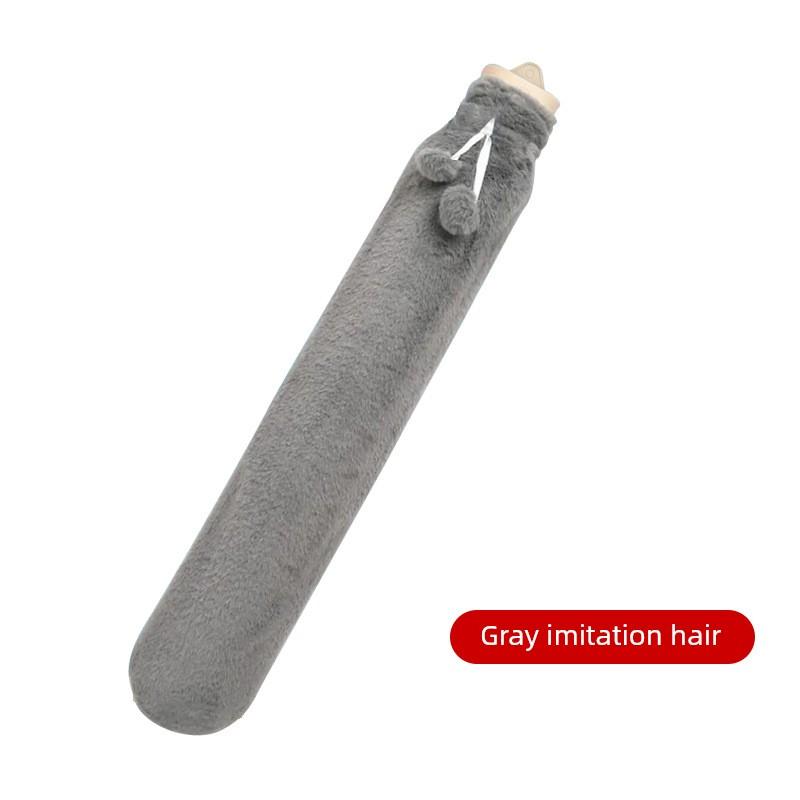 Large Long Strip Hot Water Bottle, Refillable Warm Water Bag for Warming Waist, Neck, Stomach, Legs, and Feet, Made of Rubber, Exported to Europe