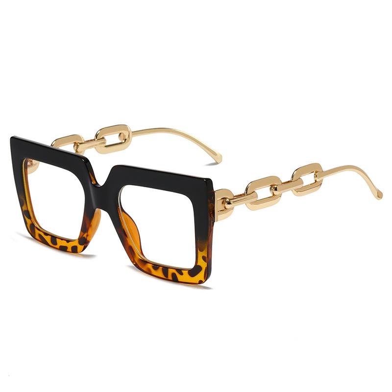 Twooo 3207 Oversized Square Glasses Chain Leg Fashion Sunglasses Women