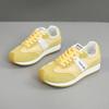 Модные женские повседневные туфли желтого цвета, дышащие сетчатые лоферы для улицы, удобные низкие кроссовки на шнуровке, дизайнерская женская обувь