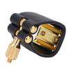 Leather And Metal Sax Mouthpiece Ligature Black Color Saxophone Ligature Strap  For Alto Saxophone