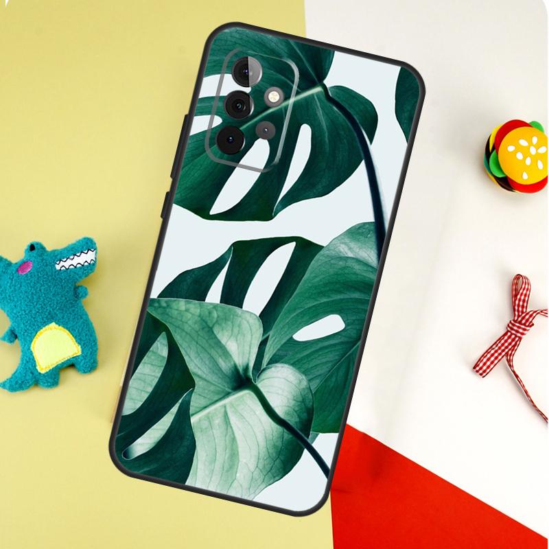 Тропические листья Монстеры для Samsung Galaxy A05 A06 A16 A54 A34 A14 A55 A35 A15 A53 A33 A13 A22 A32 A52 Чехол для телефона