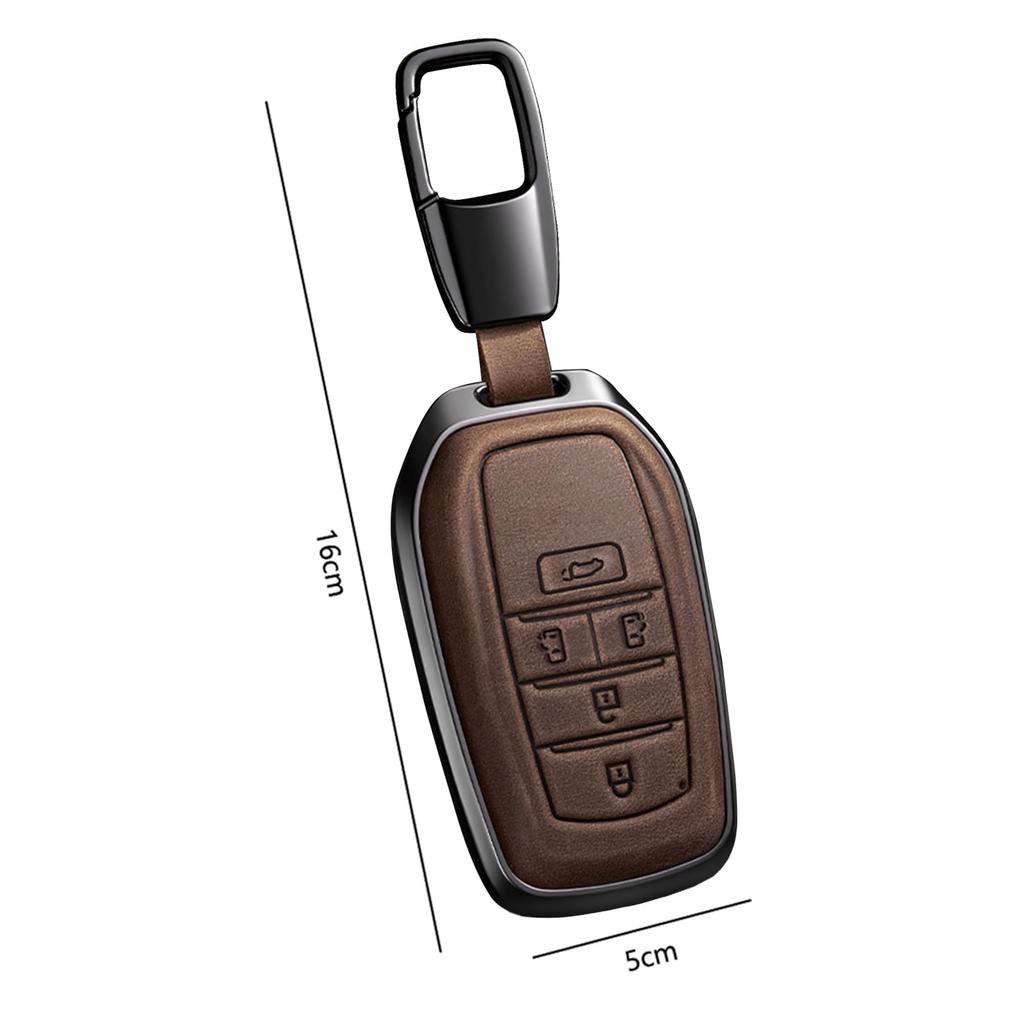 Leather Key Holder Cover Compatible with Keychain, Noah 90 Series Smart Key, Noah Voxy