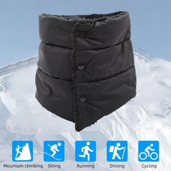 Women Down Scarf High Collar Design Thickened Velvet Lining Scarf Waterproof Versatile Solid Color Cozy Scarf