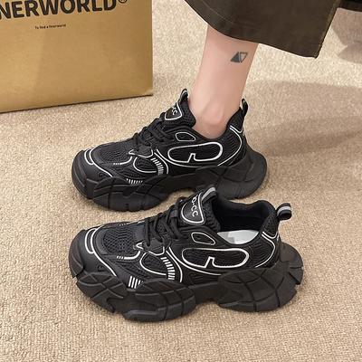 Мода 2024 года. Новые туфли. Женские туфли на шнуровке. Женские туфли из вулканизированной ткани. Осенние дышащие сетчатые туфли разных цветов. Повседневные удобные туфли для ходьбы.