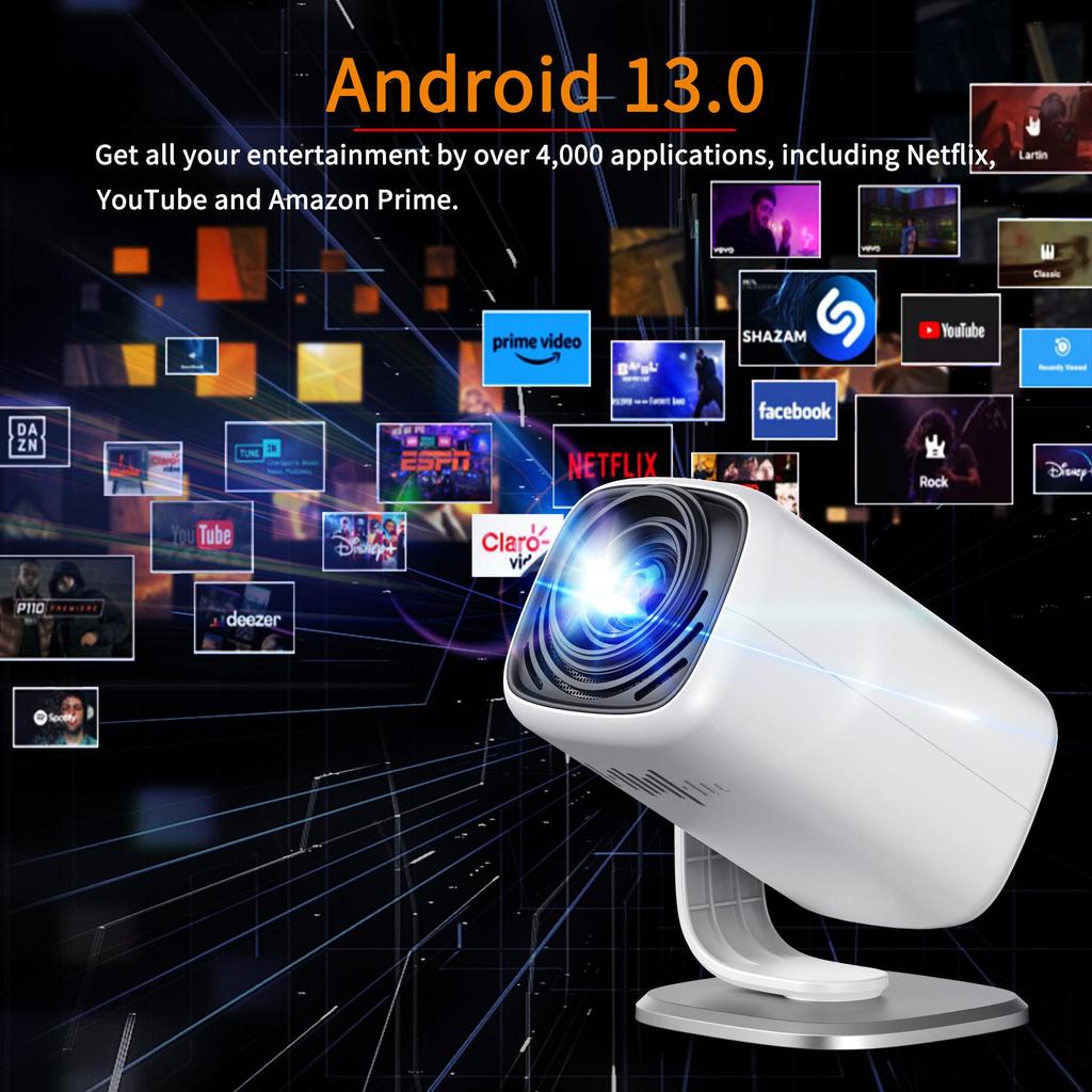 Портативный проектор YL05A HY300: Поддержка Android Smart 1080P и 4K