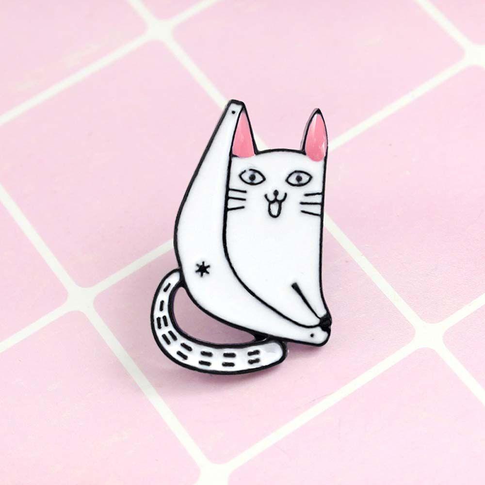 Long Tail Naughty Cat Badge Pin Jewelry Accessories Enamel Pin Brooches Pin Cat Brooch Lapel Brooch