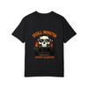 Skull Monster Vision Illusion Graphic T Shirt White Skull with Sunglasses and Flames Design for Casual Wear