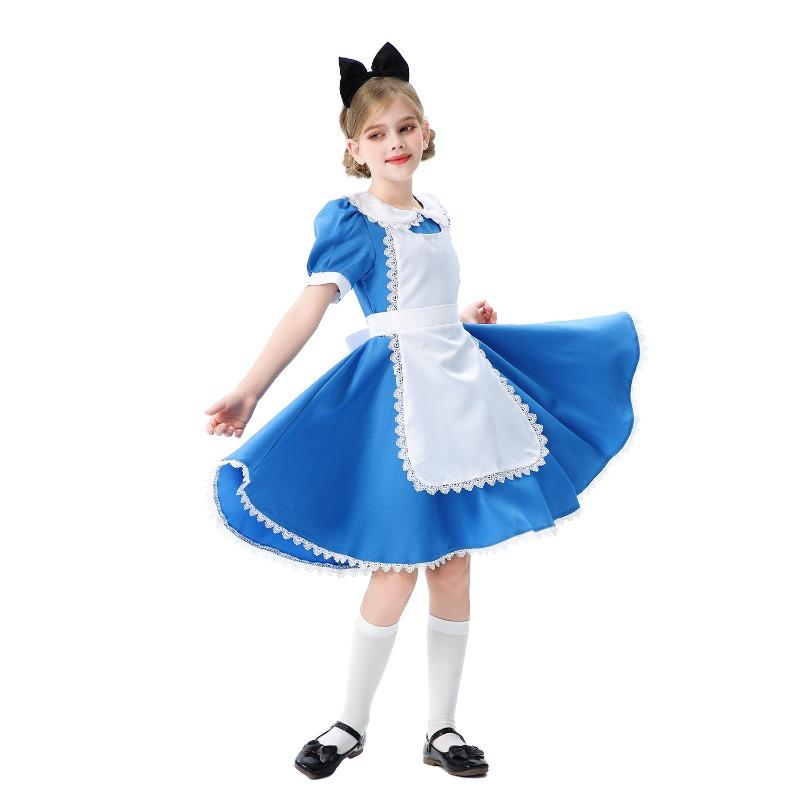 Halloween Blue Alice Children's Costume Maid's Costume Children's Costume Lori Pastoral Carnival Show Dress