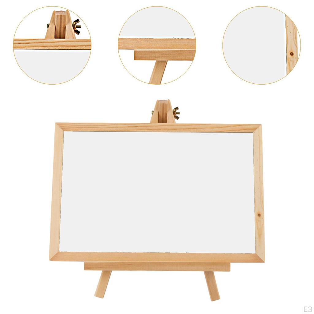Chalkboard Sign Made of Wood with Easel Stand, Multifunctional 26.9 X 16.6 Cm Large Chalkboard,