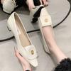 Women Pumps Luxury Black Patent Leather High Heels Fashion Pointed Toe Womens Shoes Office Lady Slip-on Work Heels Women Loafers
