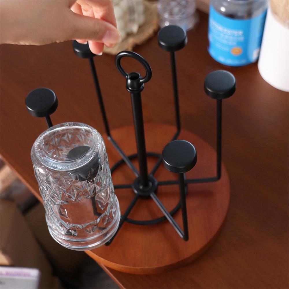 Non-Slip Upside Down Cup Holder Large Capacity Glass Cup Storage Rack Mug Storage Rack  Home