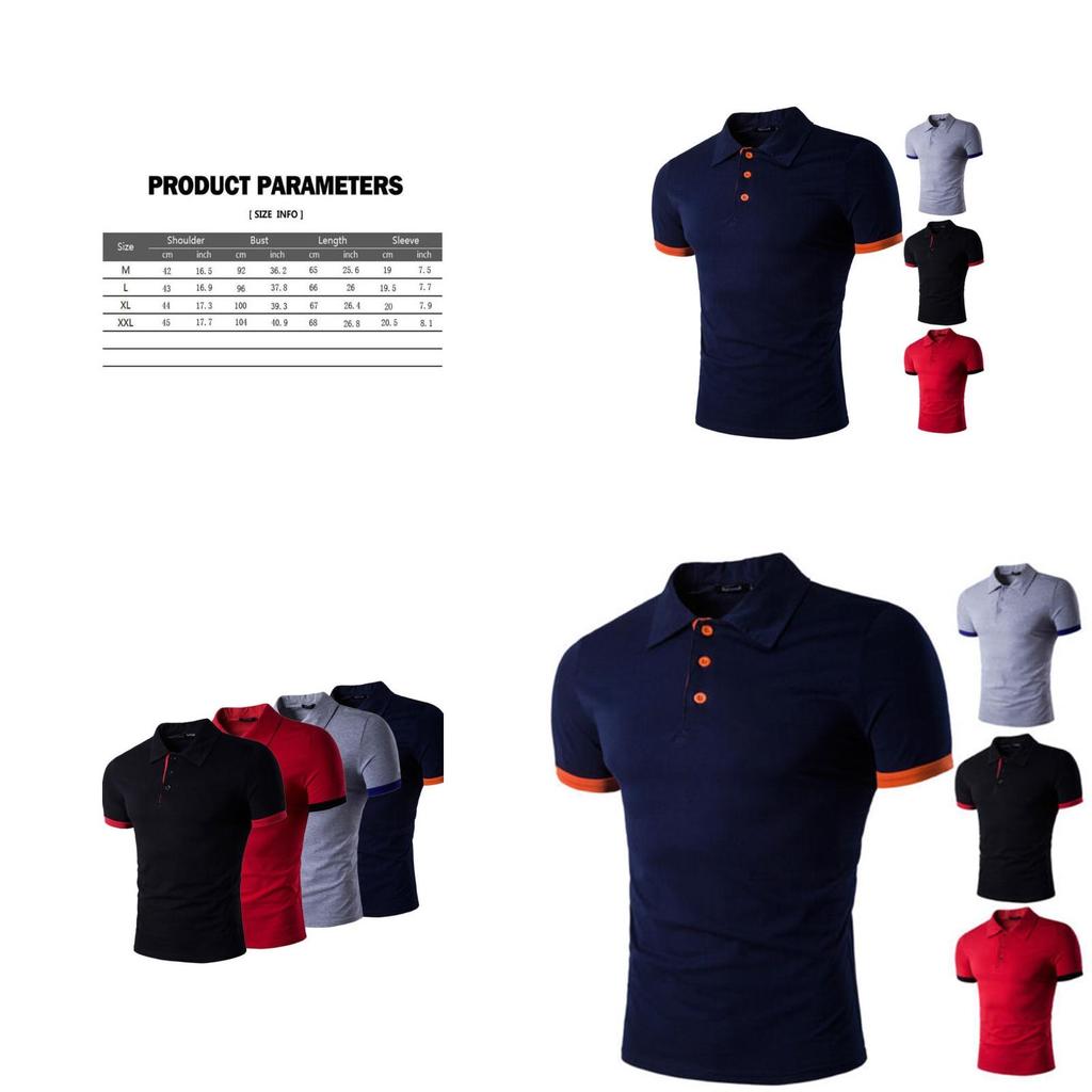 Премиальное качество Модная мужская стильная повседневная футболка Приталенная рубашка-поло Топы для повседневной носки