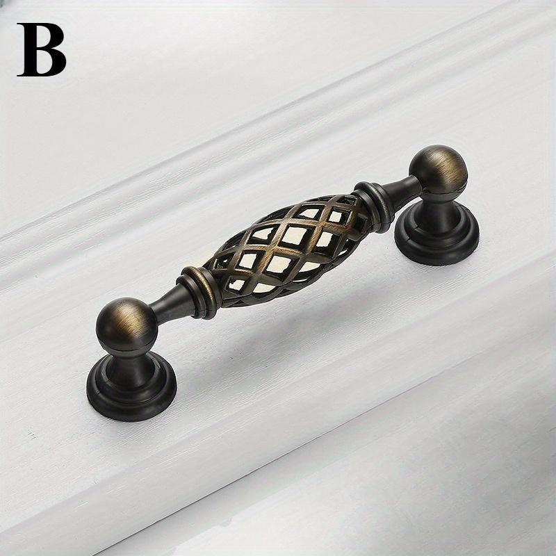 Vintage Antique Bronze Cabinet Handles Hollow Out Birdcage Cabinet Pulls Drawer Knobs Wardrobe Door Pullers Furniture Handle