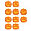 10Pcs Halloween Pumpkin Paper Plates Festive Tableware Halloween Thanksgiving Oil Resistant Dinner Plates for Harvest Parties