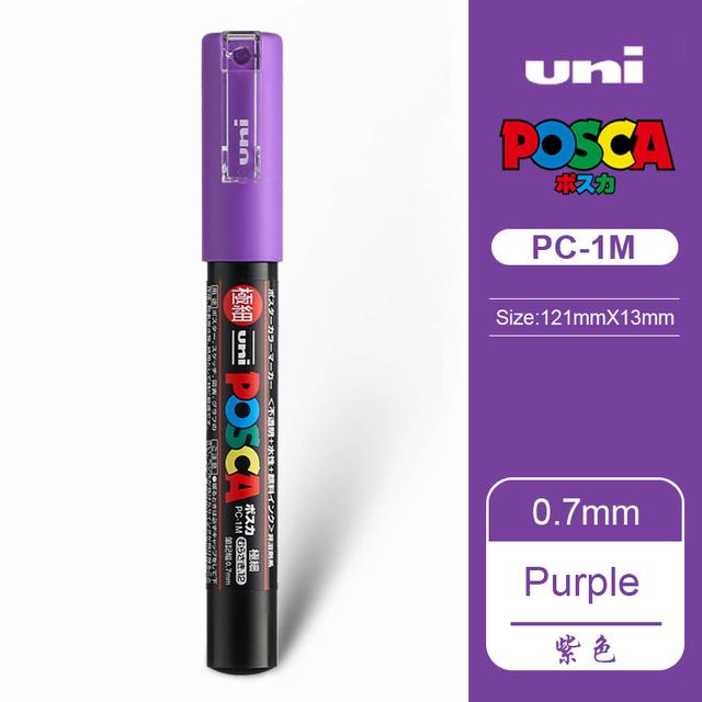 Маркер-краска Uni POSCA, 39 цветов PC-5M/44 PC-3M/36 PC-1M, Акриловые маркеры для рисования по камню, граффити, Художественные принадлежности