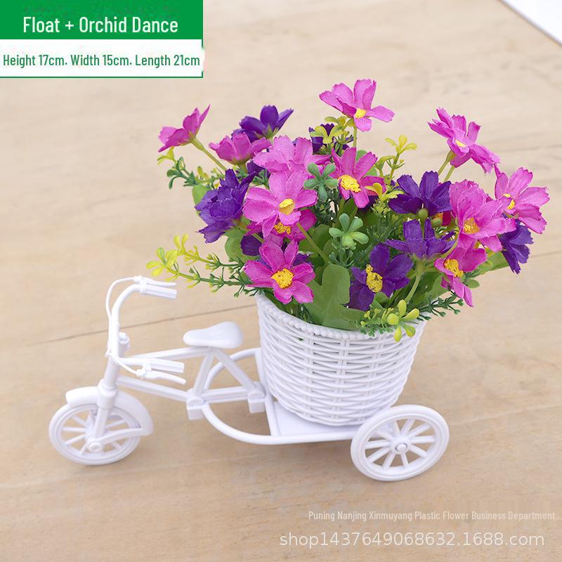 Комплект искусственных цветов для помещений: Маленькие украшения в горшках для украшения дома и автомобиля