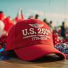 Регулируемая бейсболка с вышивкой U S 250-летие Независимости Свобода Республика 1776–2026 Дизайн для взрослых Унисекс