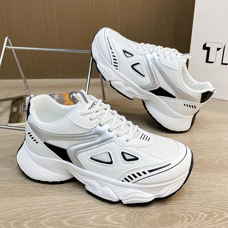 Daddy Shoes Women'S Autumn Versatile Little White Shoes Women'S Shoes Muffin Casual Sports Shoes Thick Baseplate Shoes