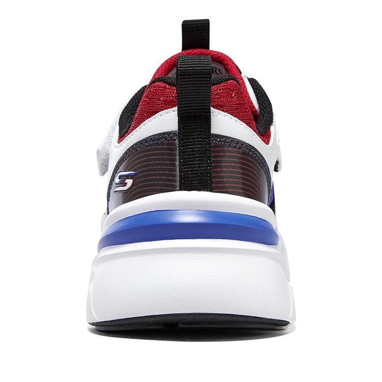 Skechers Bobs Удобные Уличные Велькро Детские Повседневные Туфли Детские Повседневные Туфли Красный Синий Белый 405257L-WBMT