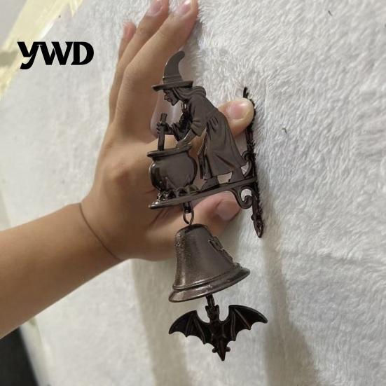 Подвеска-летучая мышь, винтажный дверной колокольчик для ведьмы, 3D декоративный дверной колокольчик для варки зелий, настенный колокольчик для Хэллоуина, готический ветряной колокольчик с подвеской
