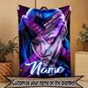 Custom Name Personalized Jinx Print Blanket, Home Decor, Bedroom, Sofa, Camping, Couch, Gifts for Birthday ChristmasEnthusiasts