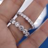 5mm D Color Moissanite Row Ring 925 Silver Diamond Wedding Band Rings For Women Certified Fine Jewelry Gift Houtros