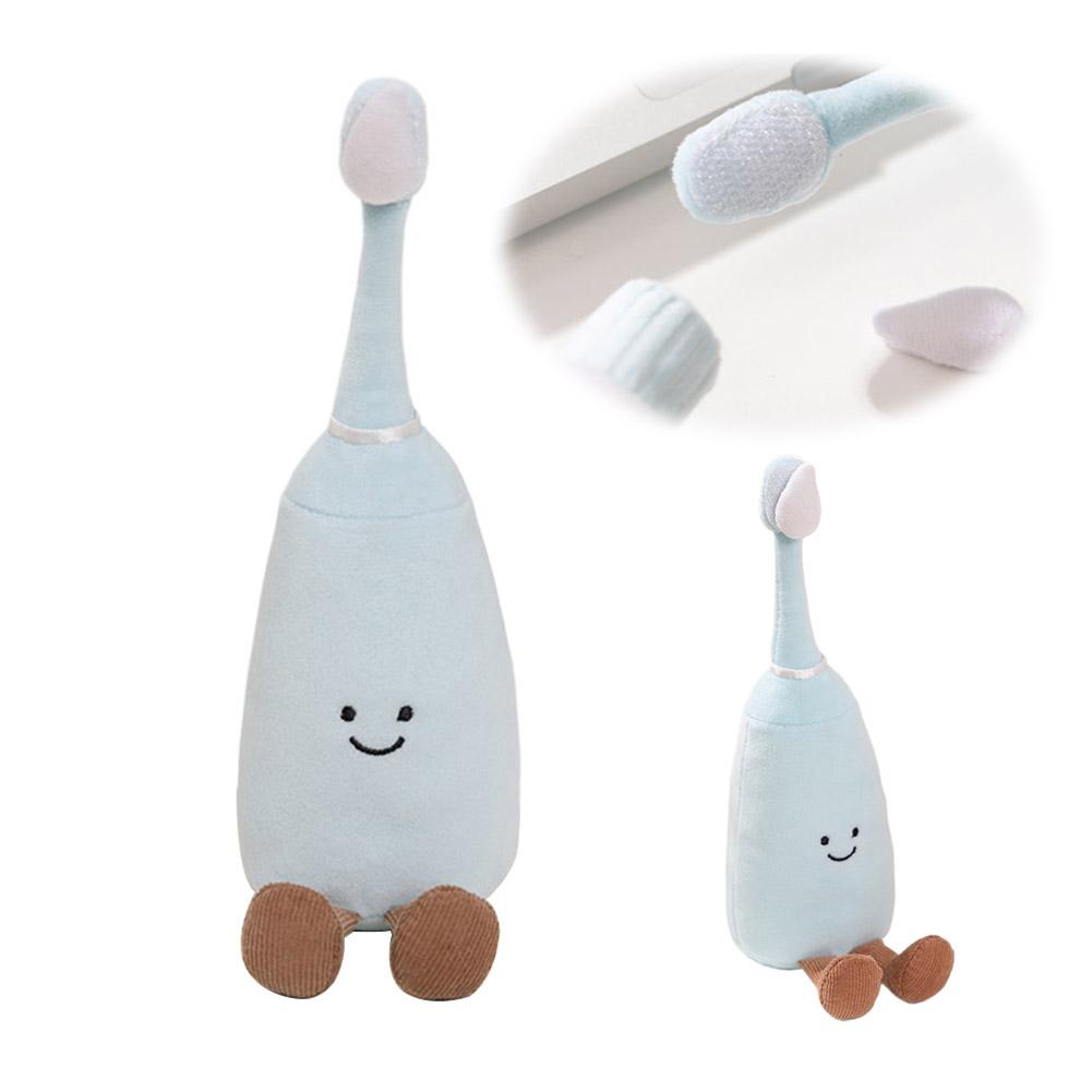 Cartoon Tooth Plush Toy Set | Soft Teeth Cleaning Toothbrush Toothpaste Doll | Kawaii Bathroom Decor | Kids Birthday Gift