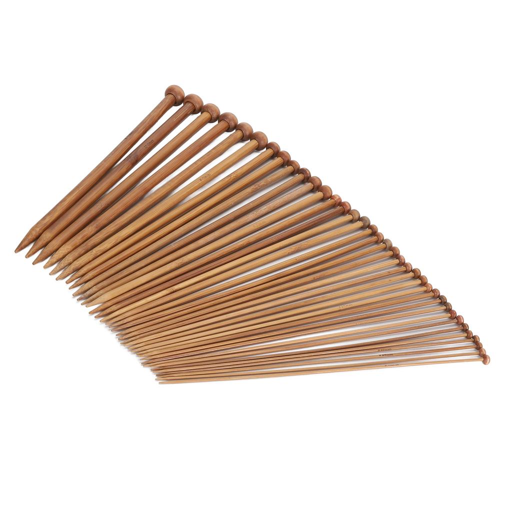 36шт бамбуковые спицы прямые одноточечные карбонизированные спицы для начинающих