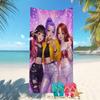 K-POP Тренд Фиолетовое Звездное Небо Пляжное Полотенце, Яркое для Пляжа, Бассейна, Кемпинга, Пикника