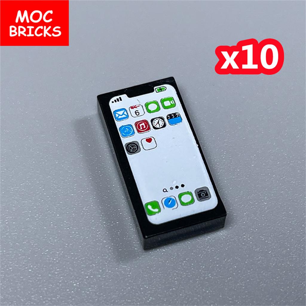 MOC Bricks DIY Printed Tile 1x1 1x2 2x2 2x3 1x4 Solar Panel Gauge Map Compass Assembled Building Block Accessories Kids Toy Gift