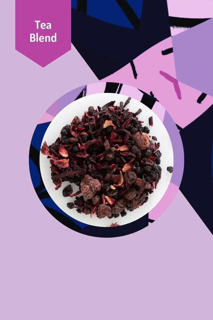 Berry Hibiscus Tea - Finest Artisan Blend, 50g of Natural Flavor