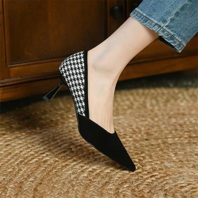 Женская летняя обувь на каблуке, туфли на высоком каблуке для женщин 2024 года, вечерние черные туфли на каблуке с острым носком, на высоком каблуке, оригинальная модель Mark Y2k A 39