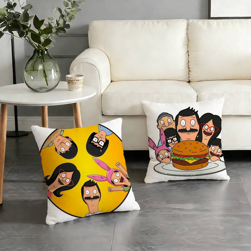 Cartoon B-Bobs Burgers Pillow Case Pattern Printed Pillowcase For Living Room Sofa Cushion Cover