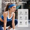 Наушники с костной проводимостью, Наушники с открытым ухом Bluetooth 5.4 с микрофоном, 15 часов работы, Беспроводные наушники IPX6, устойчивые к поту, для тренировок и