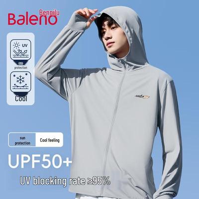 Мужская куртка Baleno с капюшоном из ледяного шелка, защита от солнца UPF50+