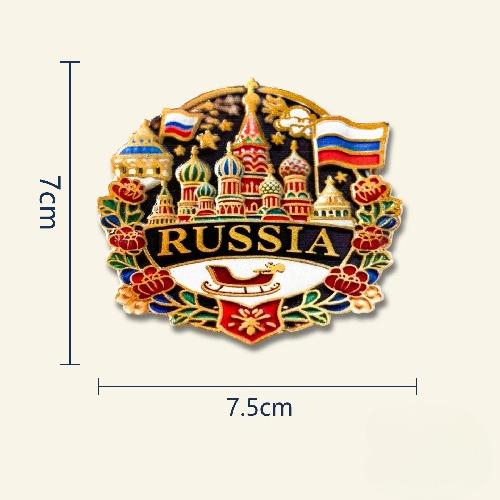 Русские наклейки на холодильник Москва Ст. Собор Василия Блаженного Матрешка Трехмерные Магнитные Наклейки Памятные Сувениры для Путешествий