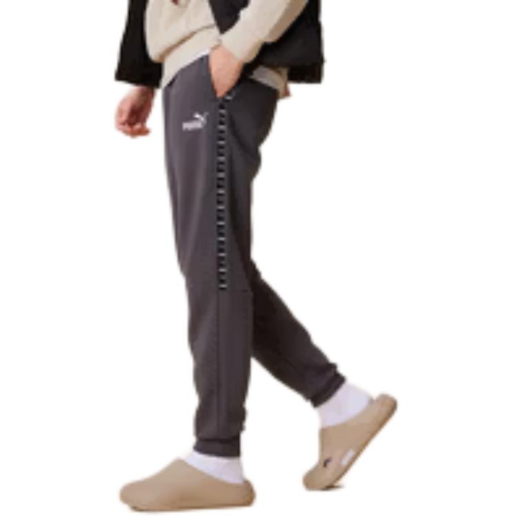 Puma Спортивные штаны ESS TAPE SWEATPANTS FL CL Утепленные и на флисе Термосредняя посадка Эластичные вязаные спортивные штаны Унисекс 691017-44