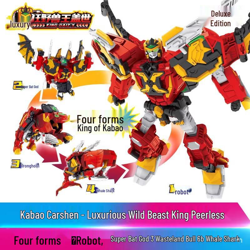 Kabo Car God's Crystal Beast Squadron Transforming Mecha Robot Toy