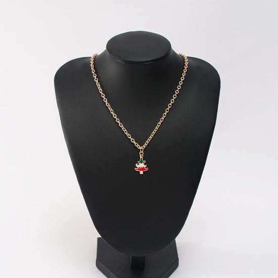 Женское ожерелье, декоративное универсальное блестящее ожерелье с подвеской на рождественскую тематику для повседневного ношения