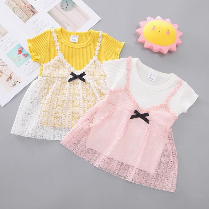 Комплект детской одежды из 2 предметов, весенне-летние костюмы для девочек, пряжа, топы с короткими рукавами + брюки, комплект одежды