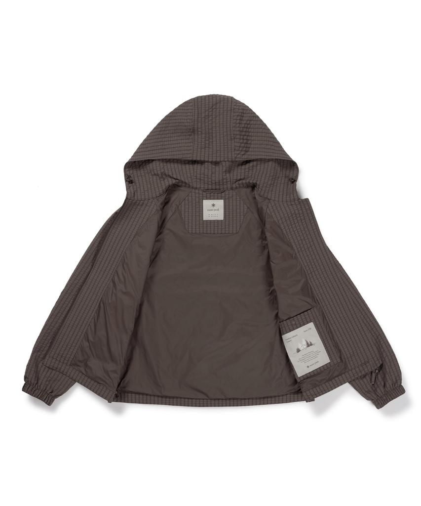 SNOWPEAK APPAREL Check Seersucker Women'S Jacket (S26Fwfjk09) Chocolate Khaki