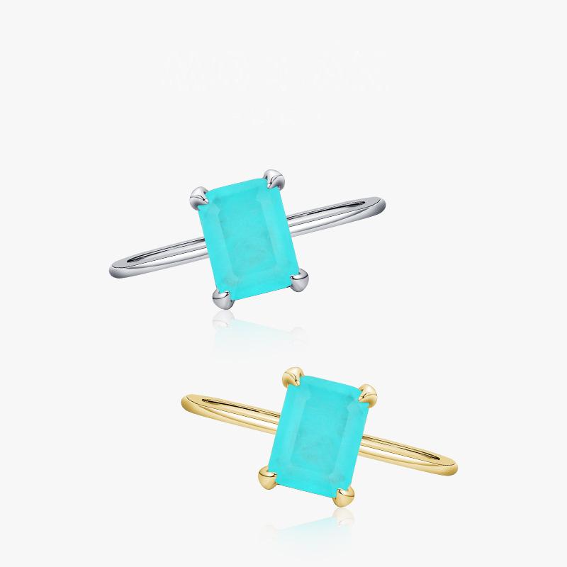 Tancise Classic 925 Sterling Silver  Zircon Ring Ladies Jewelry Wedding Promise Party Gift