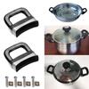 2pcs Black Kitchen Tool with Screws Bakelite Grip Cookware Accessories Pot Handle Side Handles
