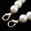Round Pearl Beading Short Handles Replacement for Beach Bag Handbags Strap