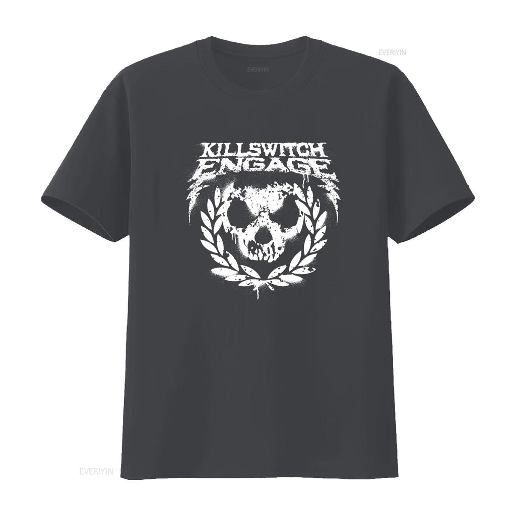 Killswitch Engage Skull Spraypaint T Shirt Rock Band Inspired Design for Men vintage Washed Stylish streetwear